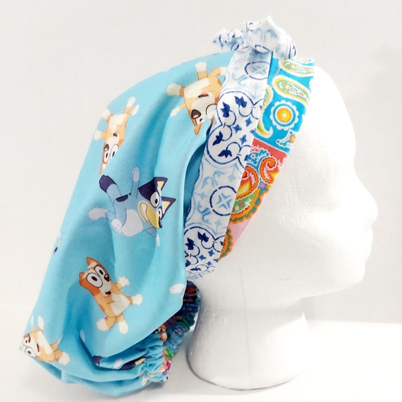 Bluey, Scrub Cap, Surgery Hat, Reversible, Surgical Cap, Chemo Hat - Picture 1 of 9